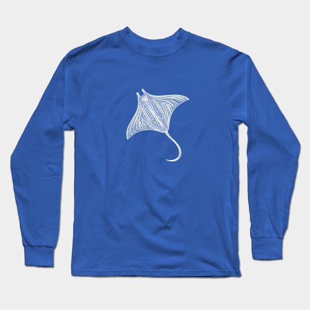 Manta Ray - marine animal lovers' design Long Sleeve T-Shirt by Green Paladin